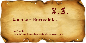 Wachter Bernadett névjegykártya