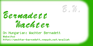 bernadett wachter business card